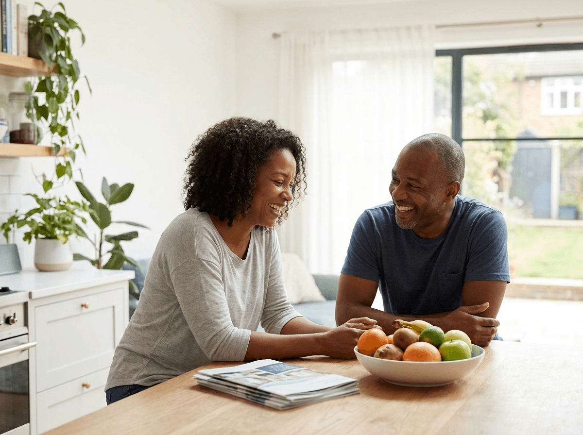 Healthy couple covered by MCCU Credit Union Gold Series health insurance