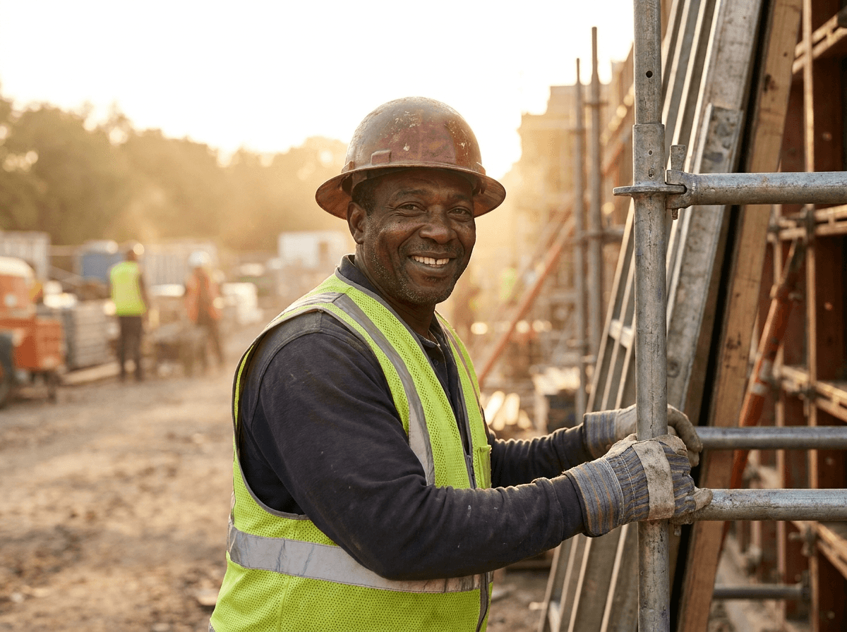 Confident worker protected on the job by the MCCU Group Personal Accident Plan